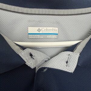 Columbia Men's Dark Blue and Gray Polo Shirt